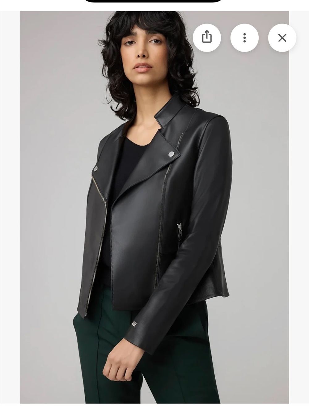 Soia & Kyo Black Leather Moto Jacket